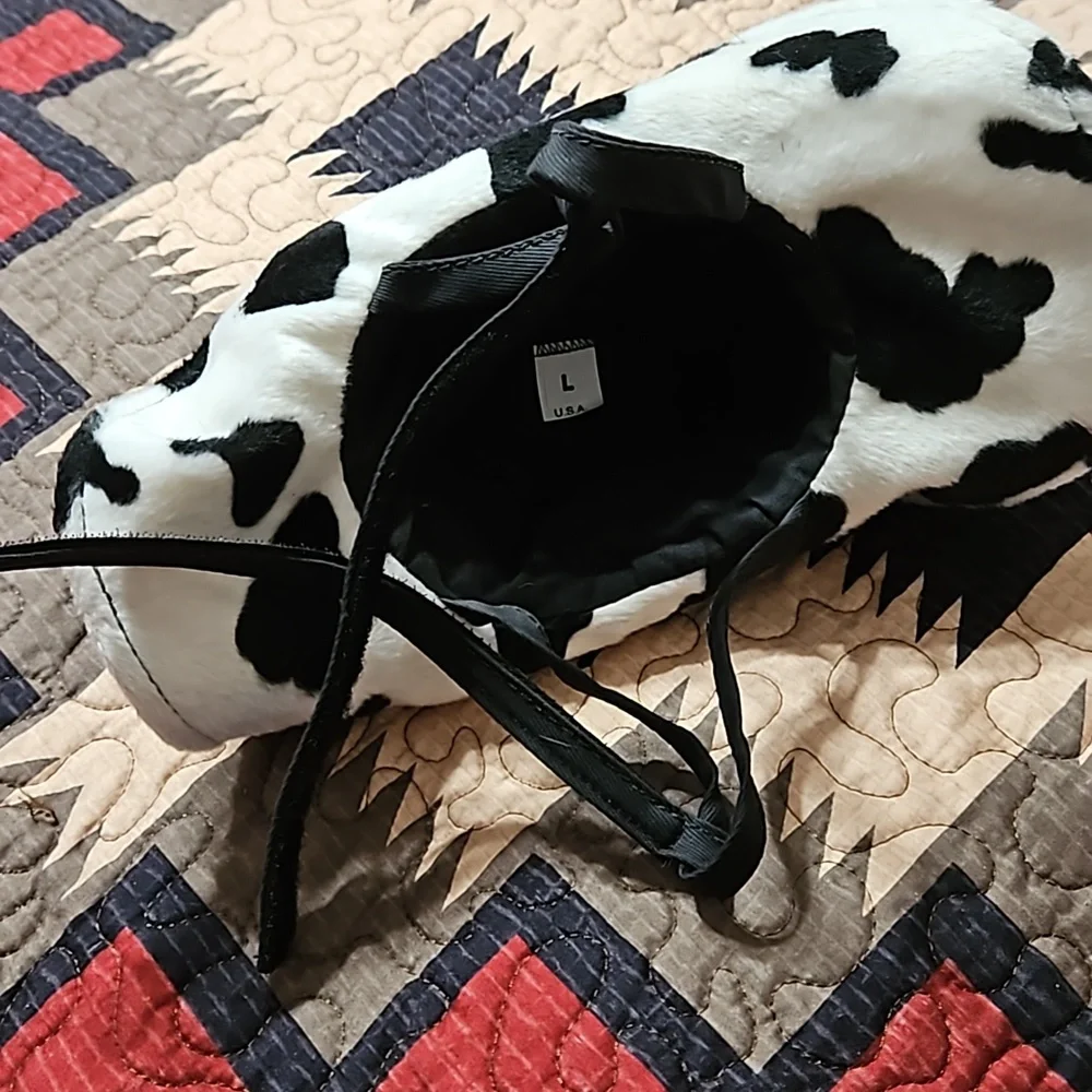 DOG Cowboy Hat Black and White NWOT L